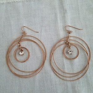 Rose Gold Multi Hoop Earrings